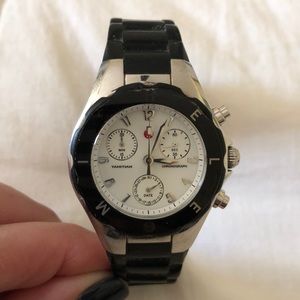Michele Sport Watch with Black Rubber Band